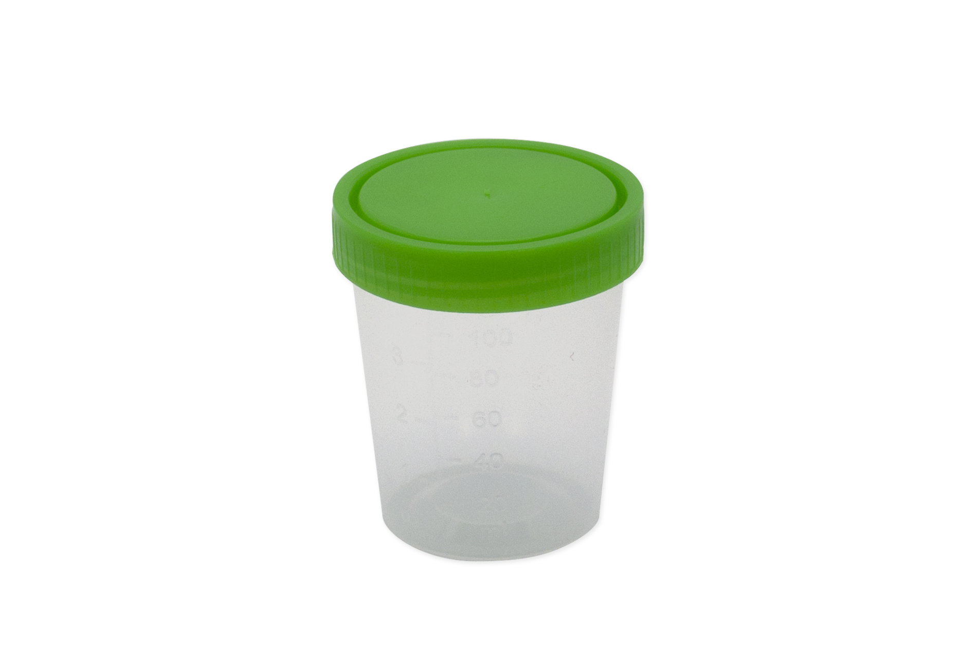 medi-inn® CLASSIC Urinbecher 100 ml, mit grünem Schraubverschluss